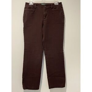 Lauren Ralph‎ Lauren Women's Caitlin Brown Chino Pants Size 6 Classic